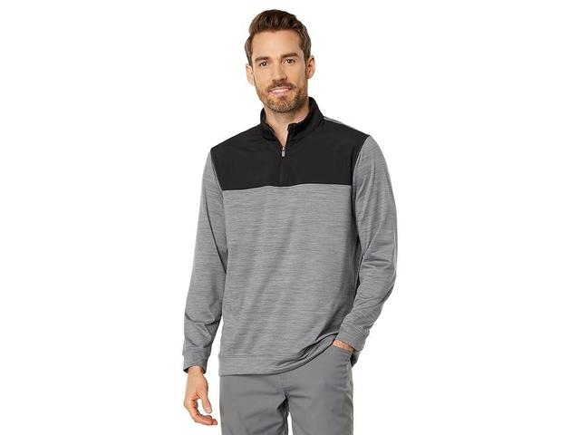 PUMA Golf Cloudspun Color-Block 1/4 Zip (Puma Black/Quiet Shade Heather) Men's Clothing Product Image