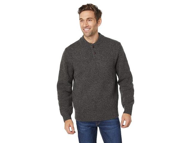 L.L.Bean Classic Raggwool Henley (Charcoal) Men's Clothing Product Image