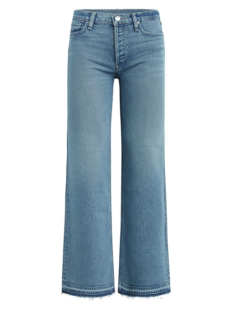 Womens Rosie Wide-Leg Released-Hem Jeans Product Image