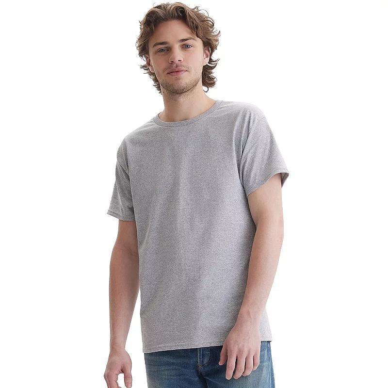 Hanes Essentials Mens Cotton T-Shirt, Value 4-Pack Orange L Product Image