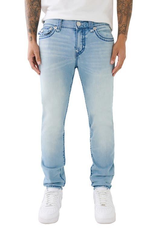 True Religion Rocco Super T Flap Skinny Jeans in Havana Light Blue Product Image