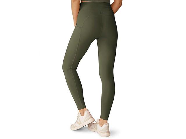 Beyond Yoga Powerbeyond Strive Pocket Midi Leggings (Modern Olive) Women's Clothing Product Image