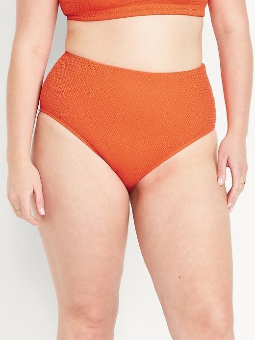 High-Waisted Crochet Bikini Swim Bottoms Product Image