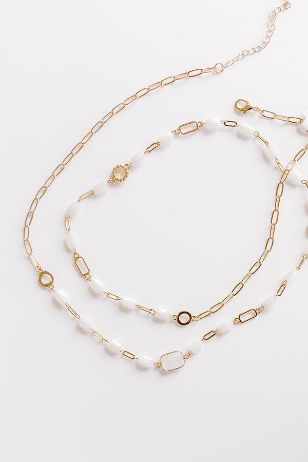 All The Glam Necklace in White Product Image