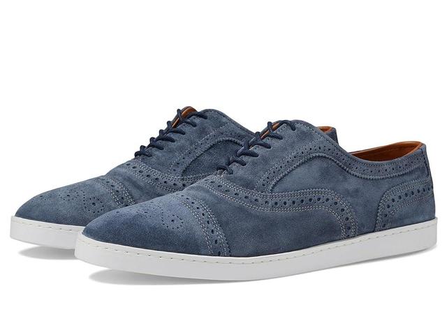 Allen Edmonds Strand Sneak Cap Toe Oxfords (Denim Suede) Men's Shoes Product Image