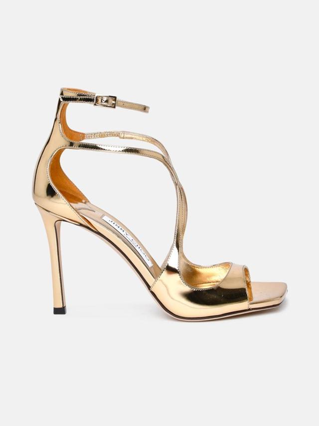 JIMMY CHOO Azia 95 Ankle Strapped Sandals In Metallic Product Image