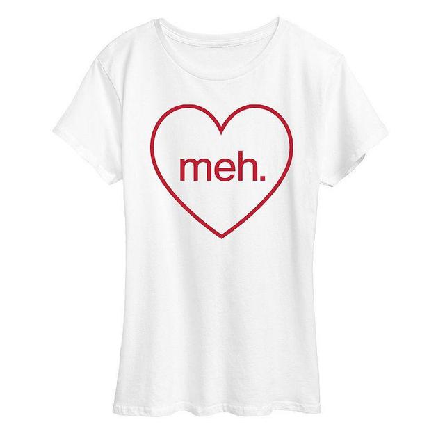 Womens Meh Heart Graphic Tee Product Image