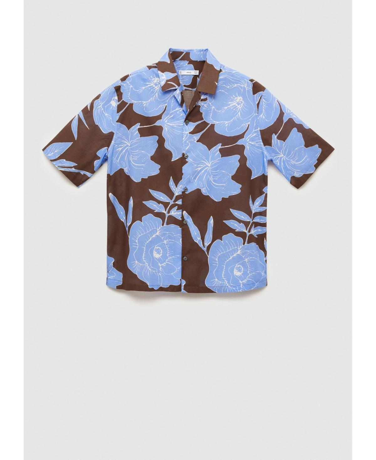 Mango Mens Printed Cotton Shirt Product Image