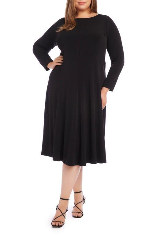 Karen Kane Kate Long Sleeve Jersey Midi Dress Product Image