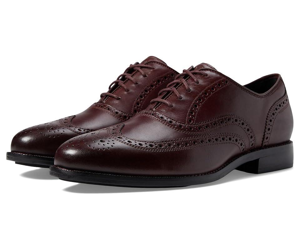 Cole Haan Broadway Wing Tip Oxford (Bloodstone/Black) Men's Lace Up Wing Tip Shoes Product Image