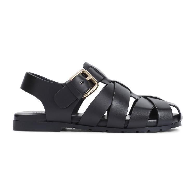 BOTTEGA VENETA Women's Alfie Leather Fisherman Sandals In Black Product Image