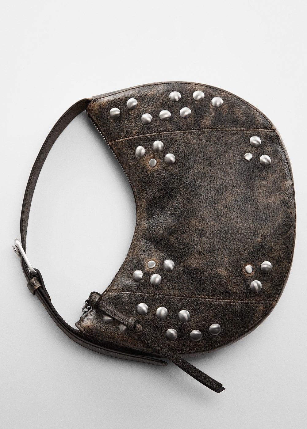 MANGO - Stud leather bag - One size - Women Product Image