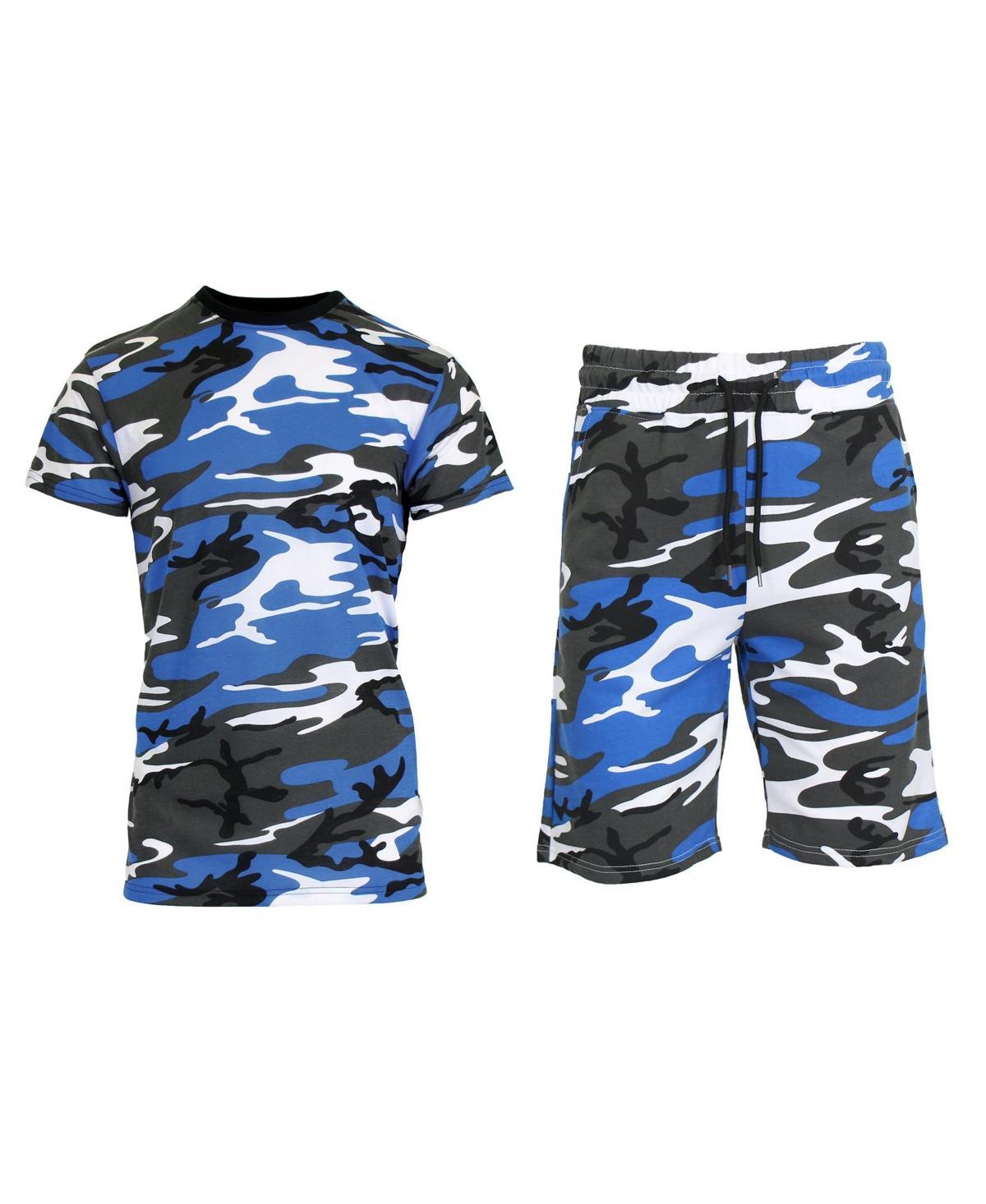 Galaxy By Harvic Mens Camo Short Sleeve T-shirt and Shorts, 2-Piece Set Product Image