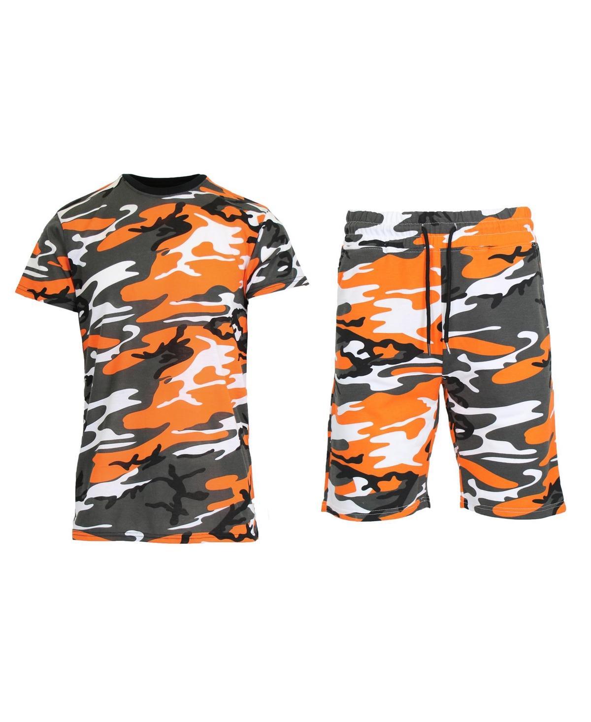 Galaxy By Harvic Mens Camo Short Sleeve T-shirt and Shorts, 2-Piece Set Product Image