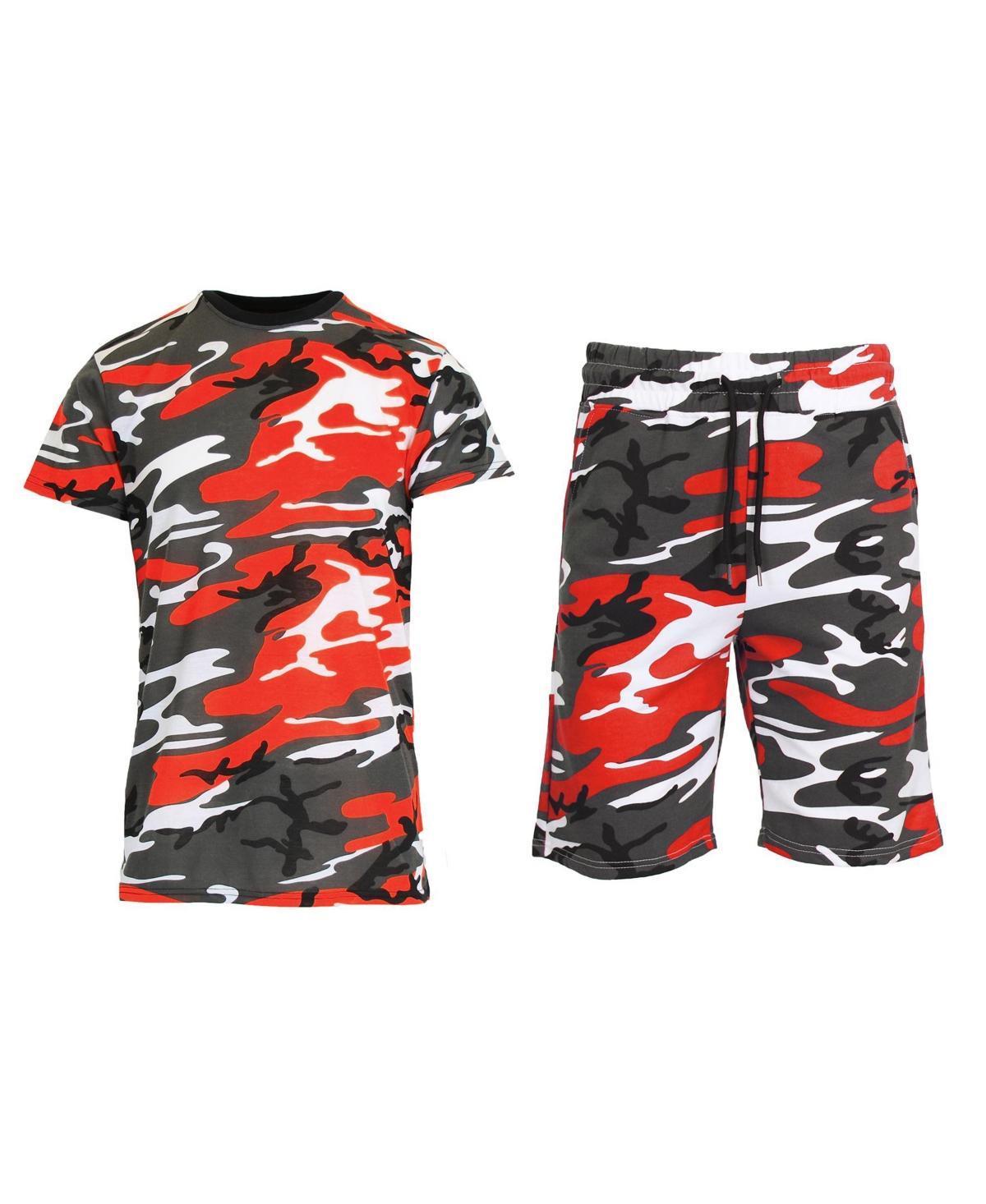 Galaxy By Harvic Mens Camo Short Sleeve T-shirt and Shorts, 2-Piece Set Product Image