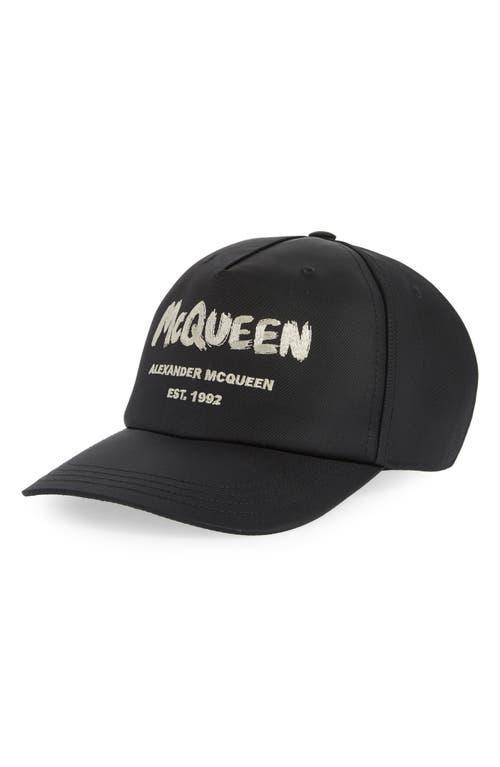 Alexander McQueen Graffiti Logo Embroidered Baseball Cap Product Image