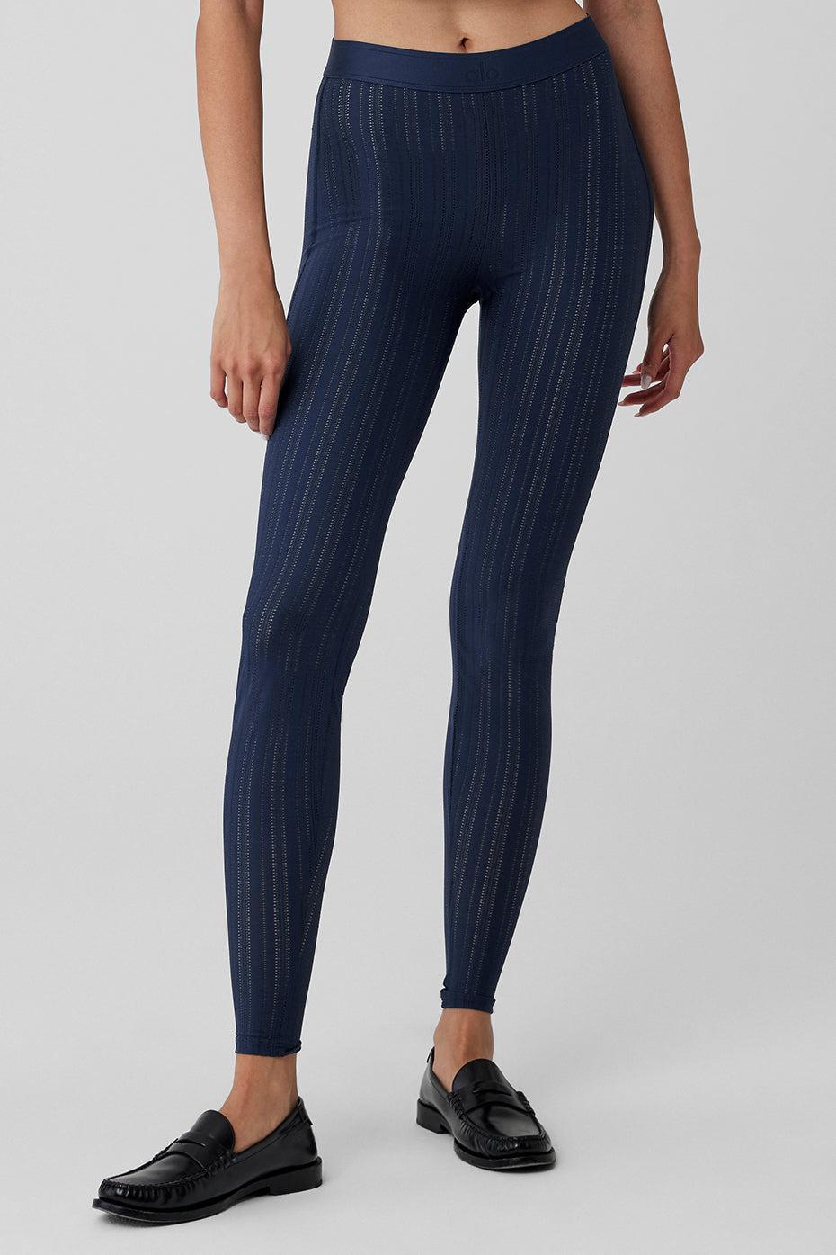 Alo Yoga | High-Waist Euphoria Legging Blue, Size: XS Product Image