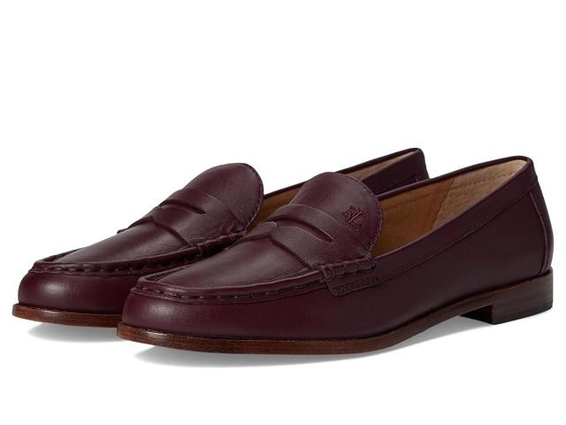 Lauren Ralph Lauren Wynnie Nappa Leather Loafer (Pinot Noir) Women's Shoes Product Image