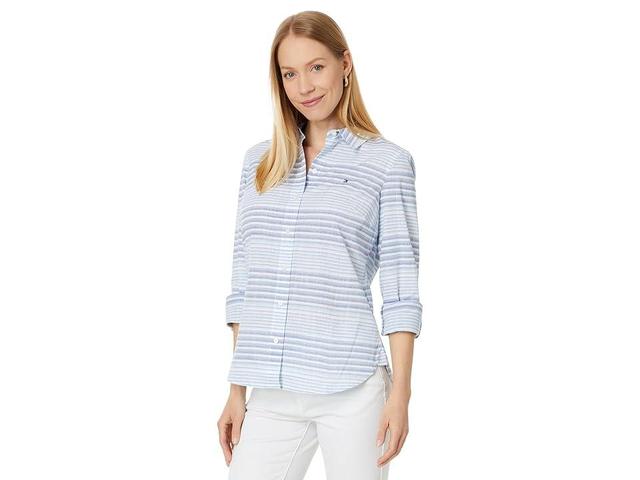 Tommy Hilfiger Beach Stripe Roll Tab Multi) Women's Clothing Product Image