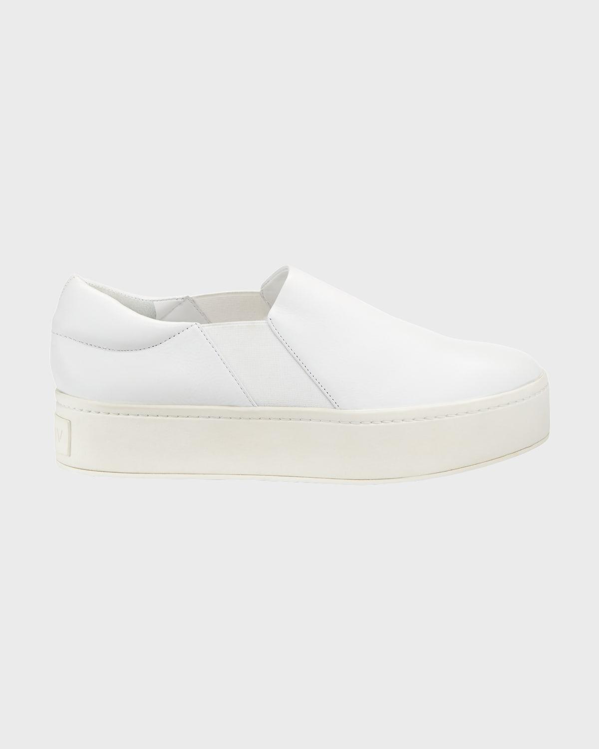 Womens Warren Leather Platform Slip-On Sneakers Product Image