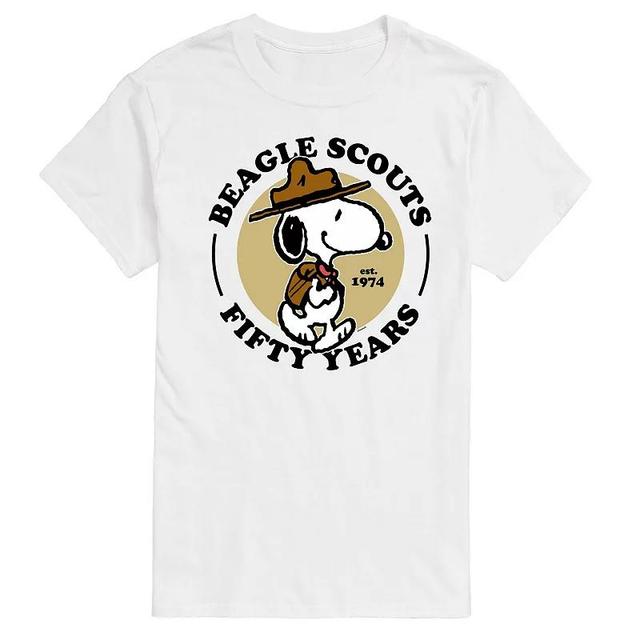 Big & Tall Peanuts Beagle Scouts 50 Years Snoopy Graphic Tee, Mens Product Image