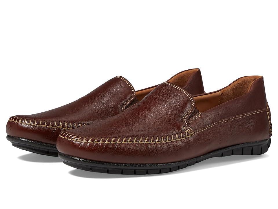 Johnston & Murphy Cort Whipstitch Venetian (Mahogany Full Grain) Men's Shoes Product Image