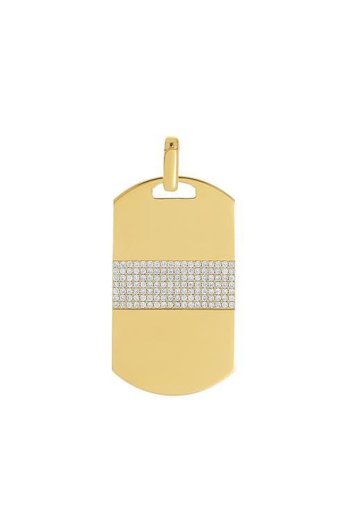 Bony Levy Mens 18K Gold Diamond Dog Tag Pendant Product Image