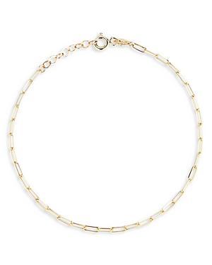 Moon & Meadow 14K Yellow Gold Paperclip Chain Anklet Product Image