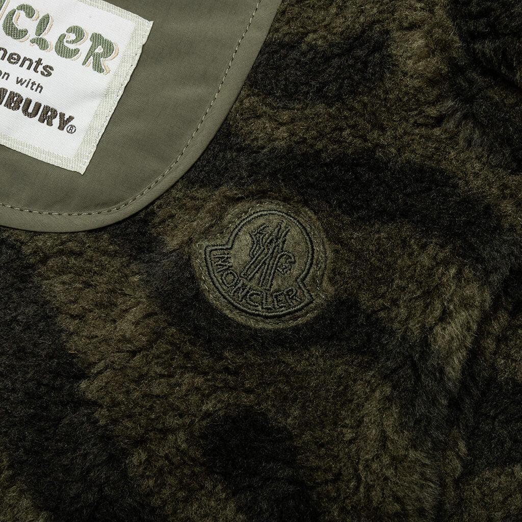 Moncler Genius x Salehe Bembury Teddy Zip-Up Sweatshirt - Olive Male Product Image