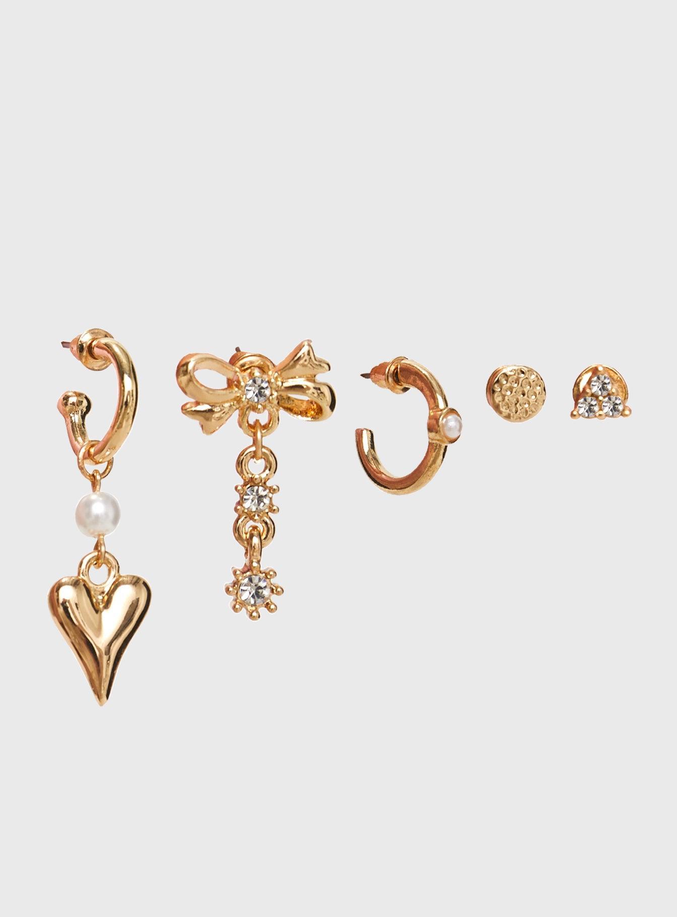 Honeymoon Earring Pack Gold Product Image