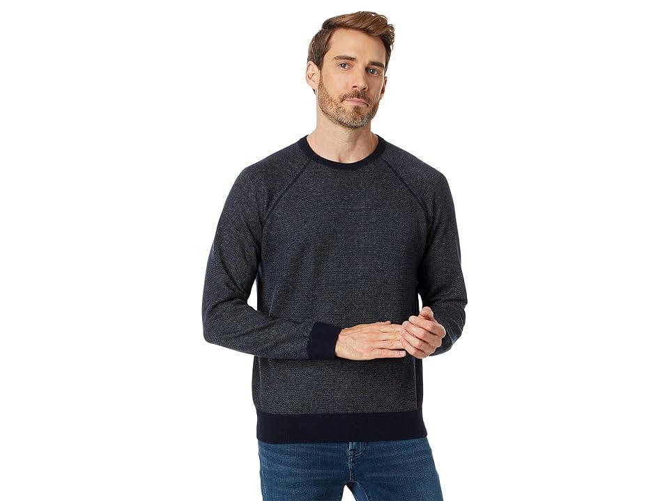 Vince Birdseye Jacquard Wool & Cotton Crewneck Sweater Product Image