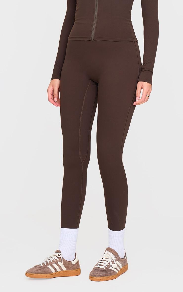 Tall Espresso Snatched Sculpt High Waisted Gym Leggings Product Image