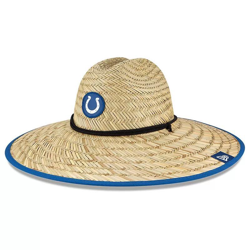 Mens New Era Natural Indianapolis Colts 2020 NFL Summer Sideline Official Straw Hat Product Image