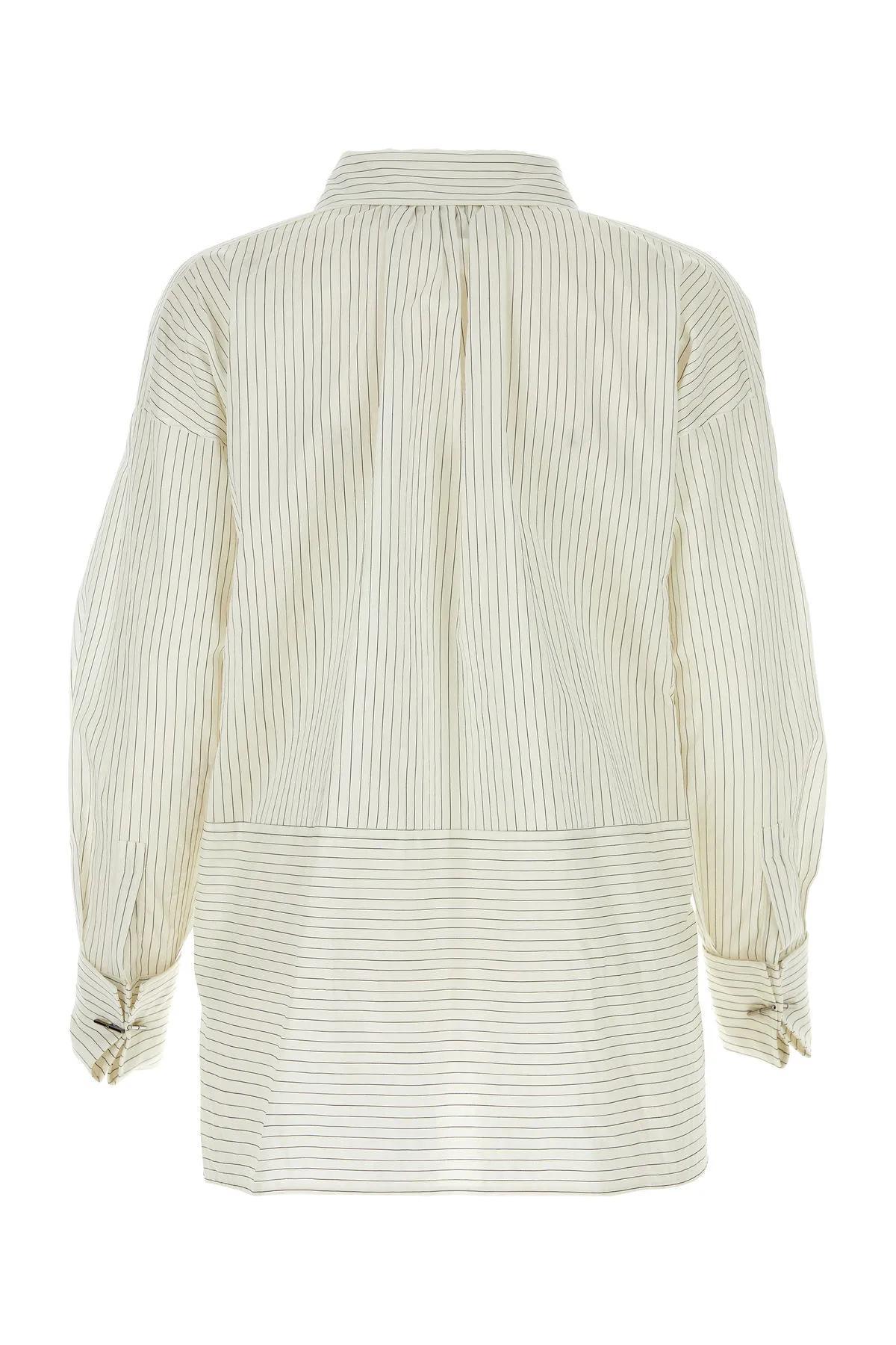 MAX MARA Cotton And Silk Blend Tunic In White Product Image