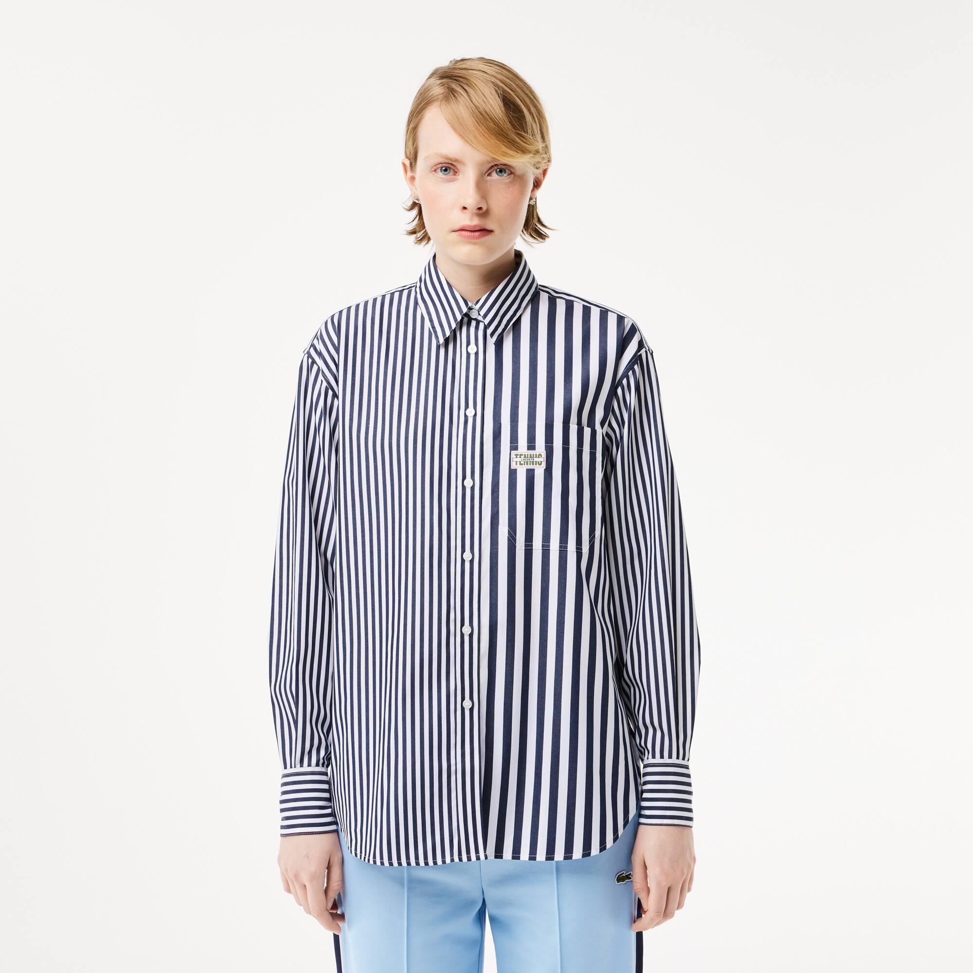 Striped Cotton Poplin Shirt Product Image