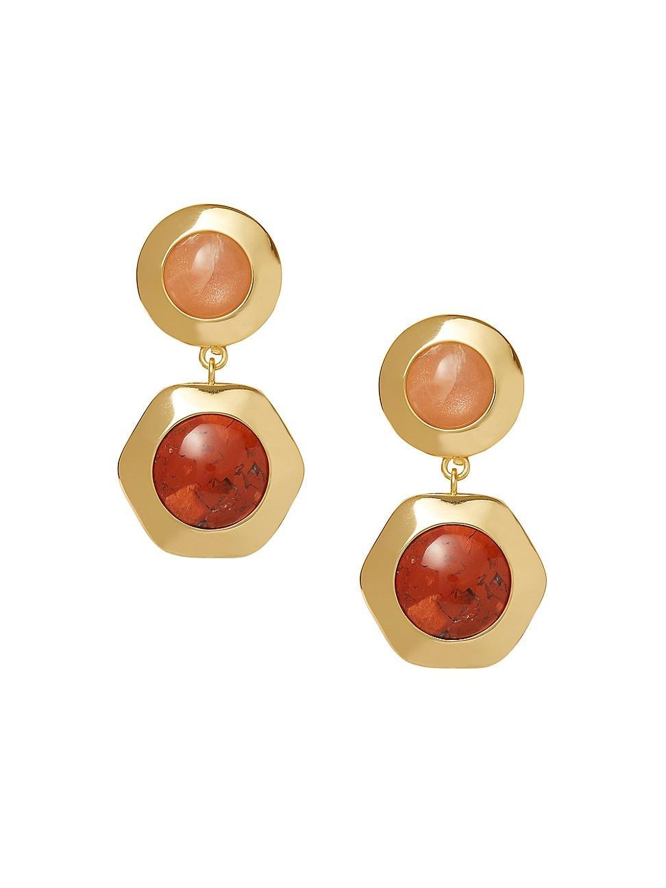 Lele Sadoughi Geo Bezel Drop Earrings Product Image