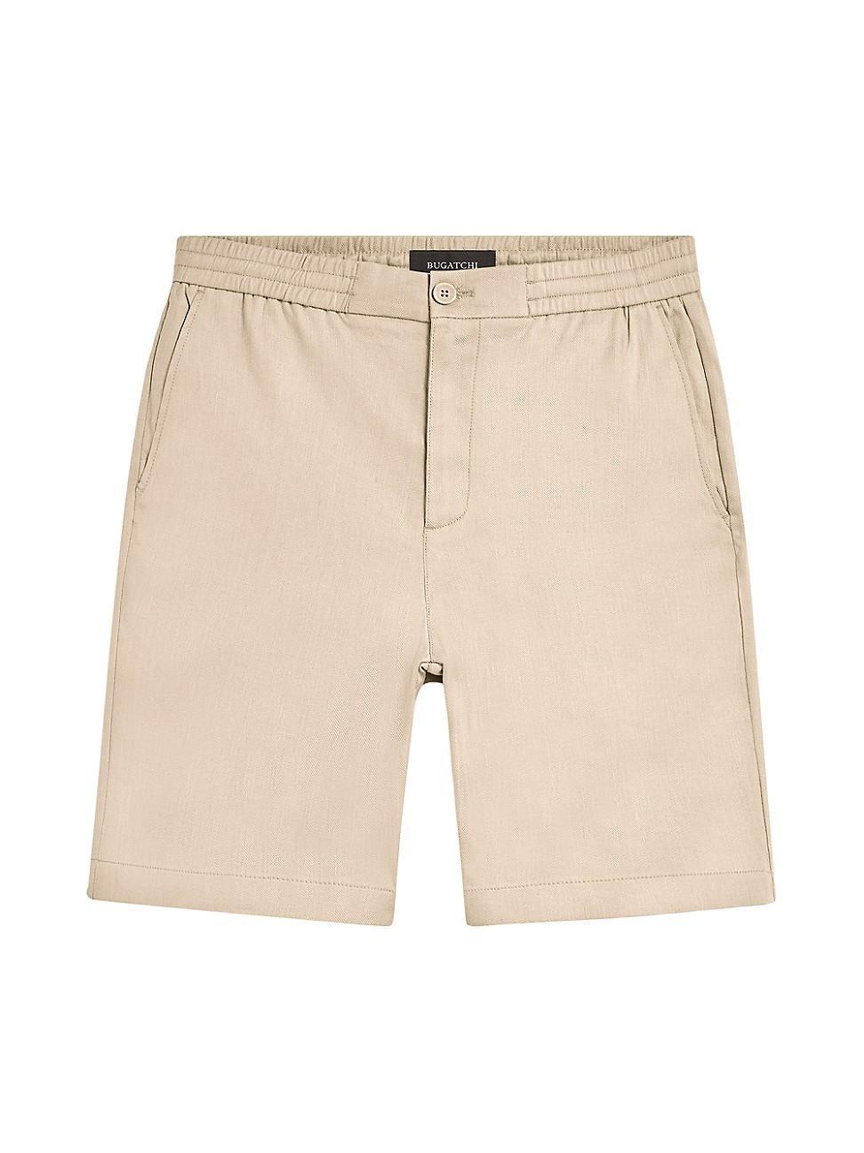 Mens Linen & Cotton-Blend Elasticized Shorts Product Image