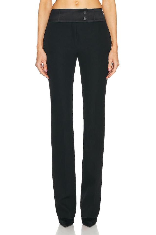 Ferragamo Silk Banded Trouser Black. (also in ). Product Image