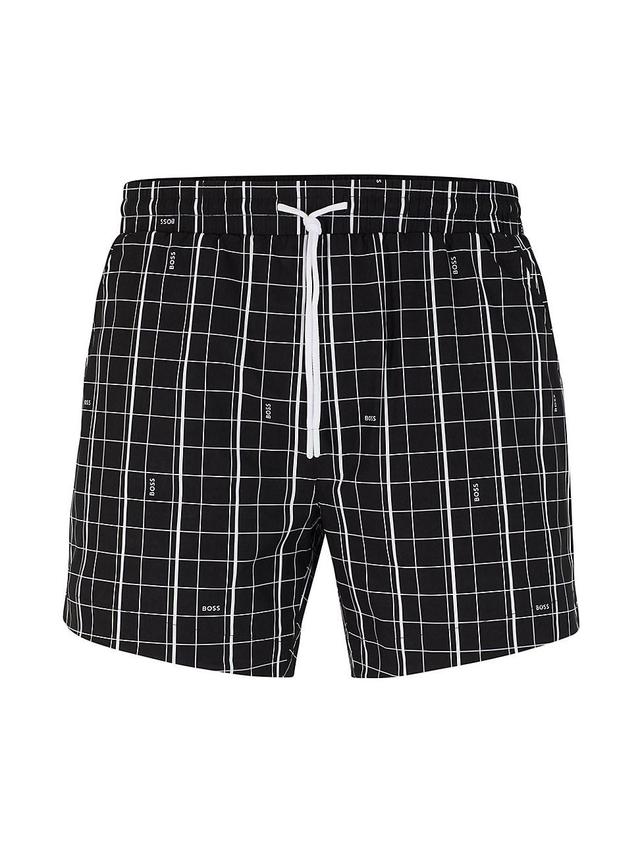 Mens Quick-Dry Swim Shorts In Printed Recycled Fabric Product Image