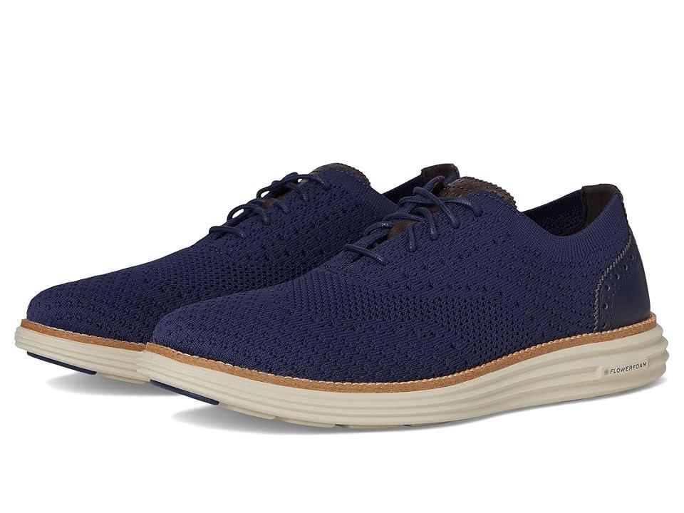 Cole Haan Original Grand Remastered Stitchlite Oxford (Marine Blue/Silver Ling) Men's Lace Up Wing Tip Shoes Product Image