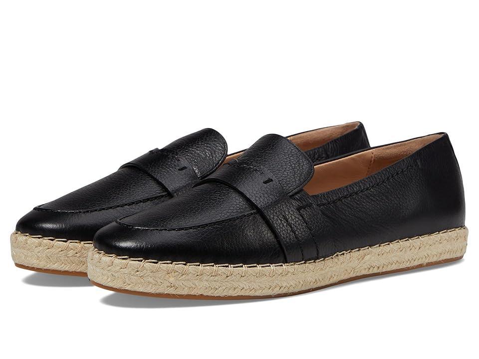 Cole Haan Womens Montauk Almond Toe Black Espadrille Loafers Product Image