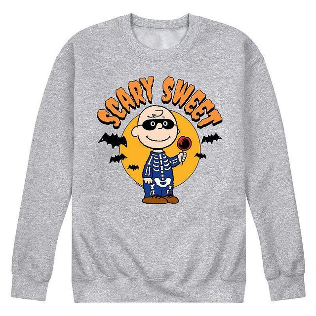 Mens Charlie Brown Scary Sweet Long Sleeve Graphic Tee Product Image