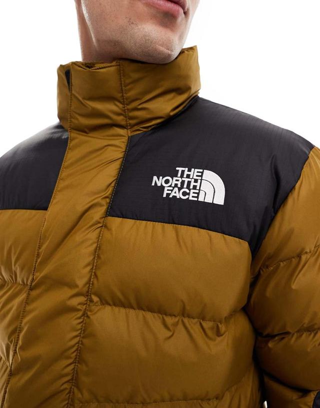 The North Face Limbara insulated hooded jacket in moss green and black Product Image