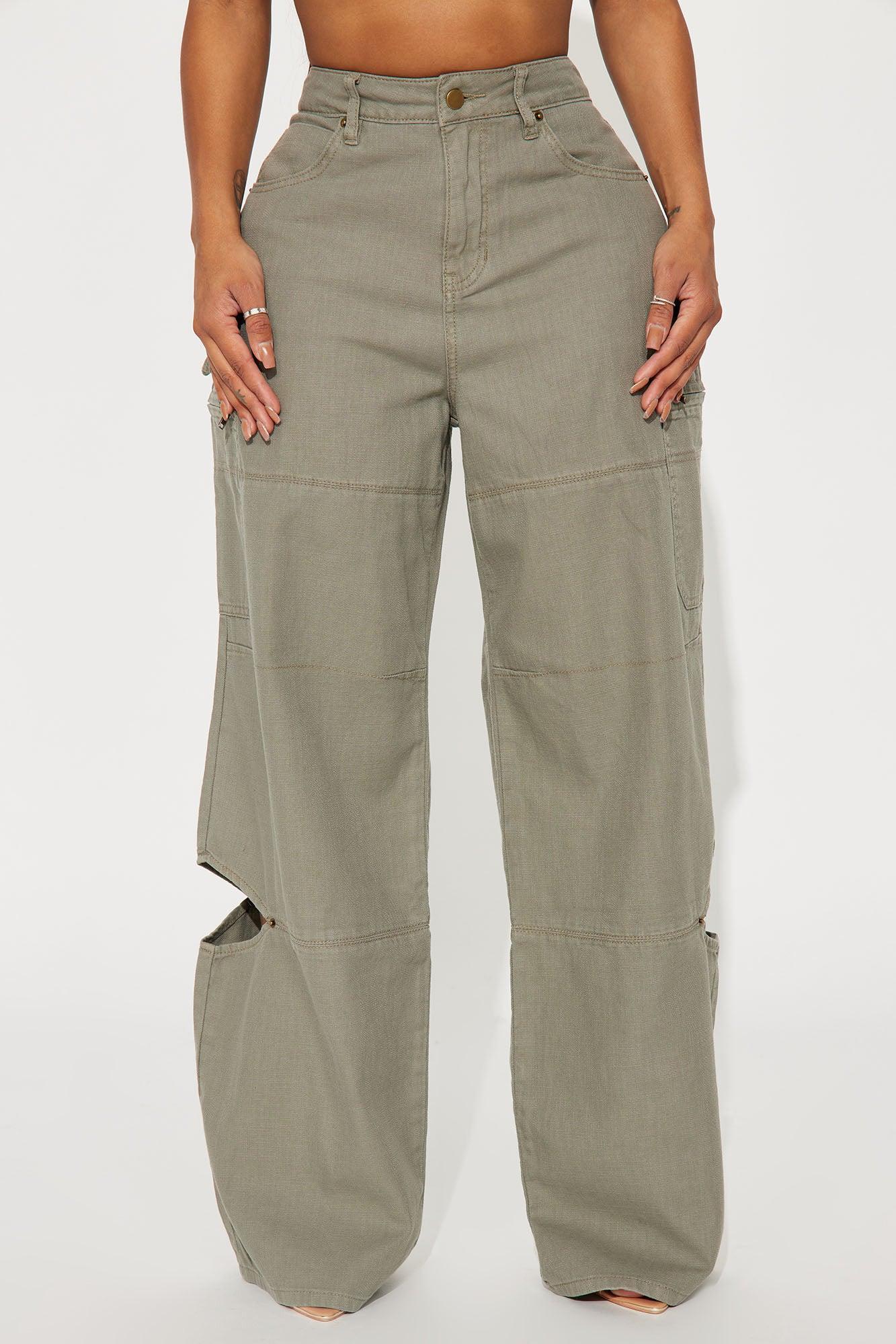 On The Edge Wide Leg Pant - Olive Product Image