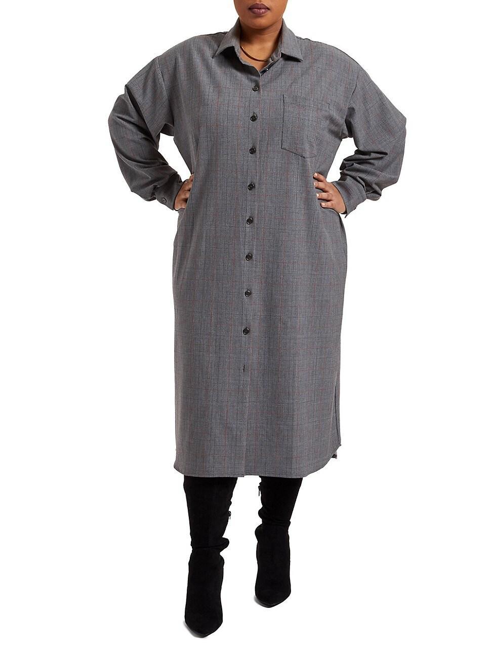 Womens Tammy Plaid Shirtdress Product Image