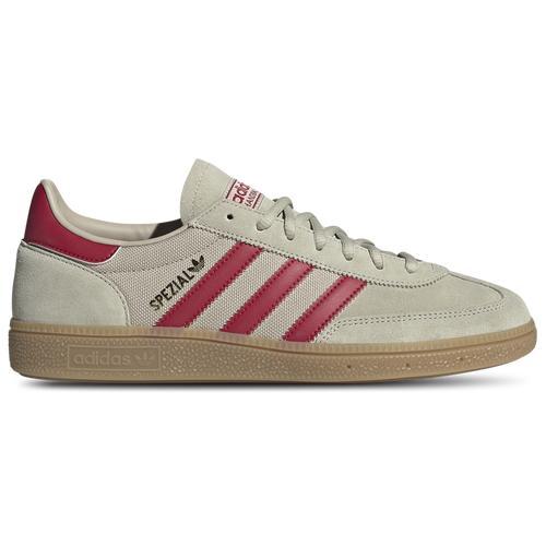 adidas Mens Originals Handball Spezial - Soccer Shoes Putty Grey/Team Victory Red/Wonder Beige Product Image