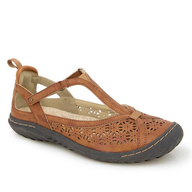 Jbu Womens Daffodil Mary Jane T-Strap Flats Product Image