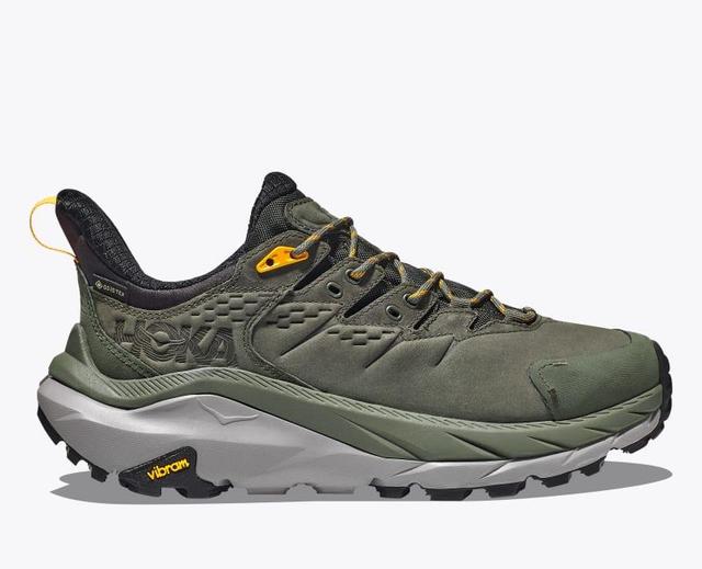 HOKA Mens Kaha 2 Low GTX Shoes in Thyme/Radiant Yellow, Size 11.5 Product Image