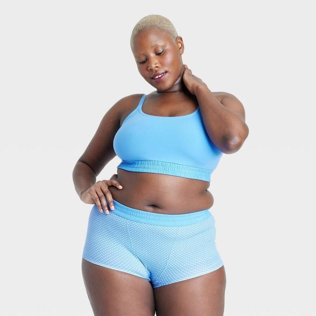 Womens Bralette and Boy Shorts Set - Colsie Blue 2X Product Image