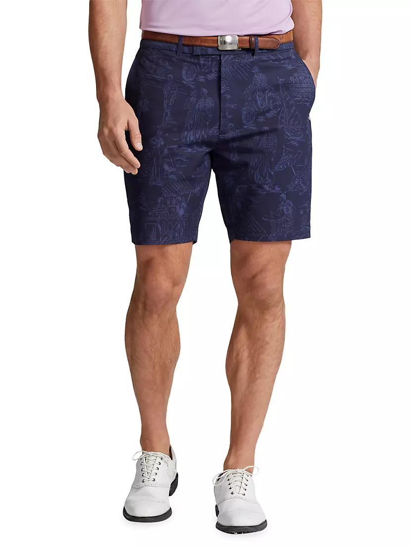 Graphic Flat-Front Shorts Product Image